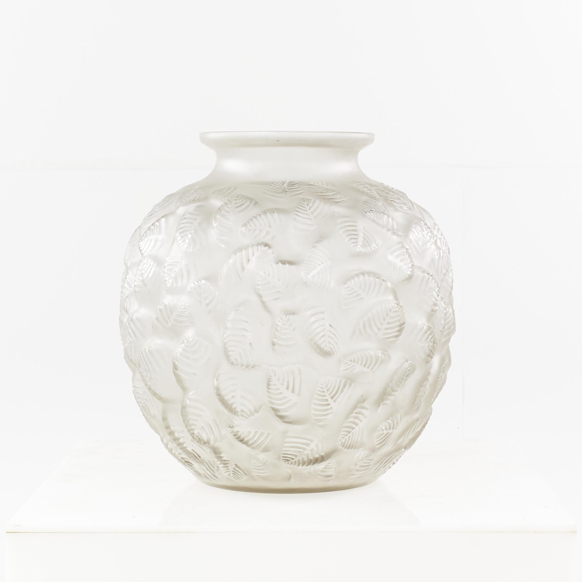 French Rene Lalique Charmilles Vase For Sale