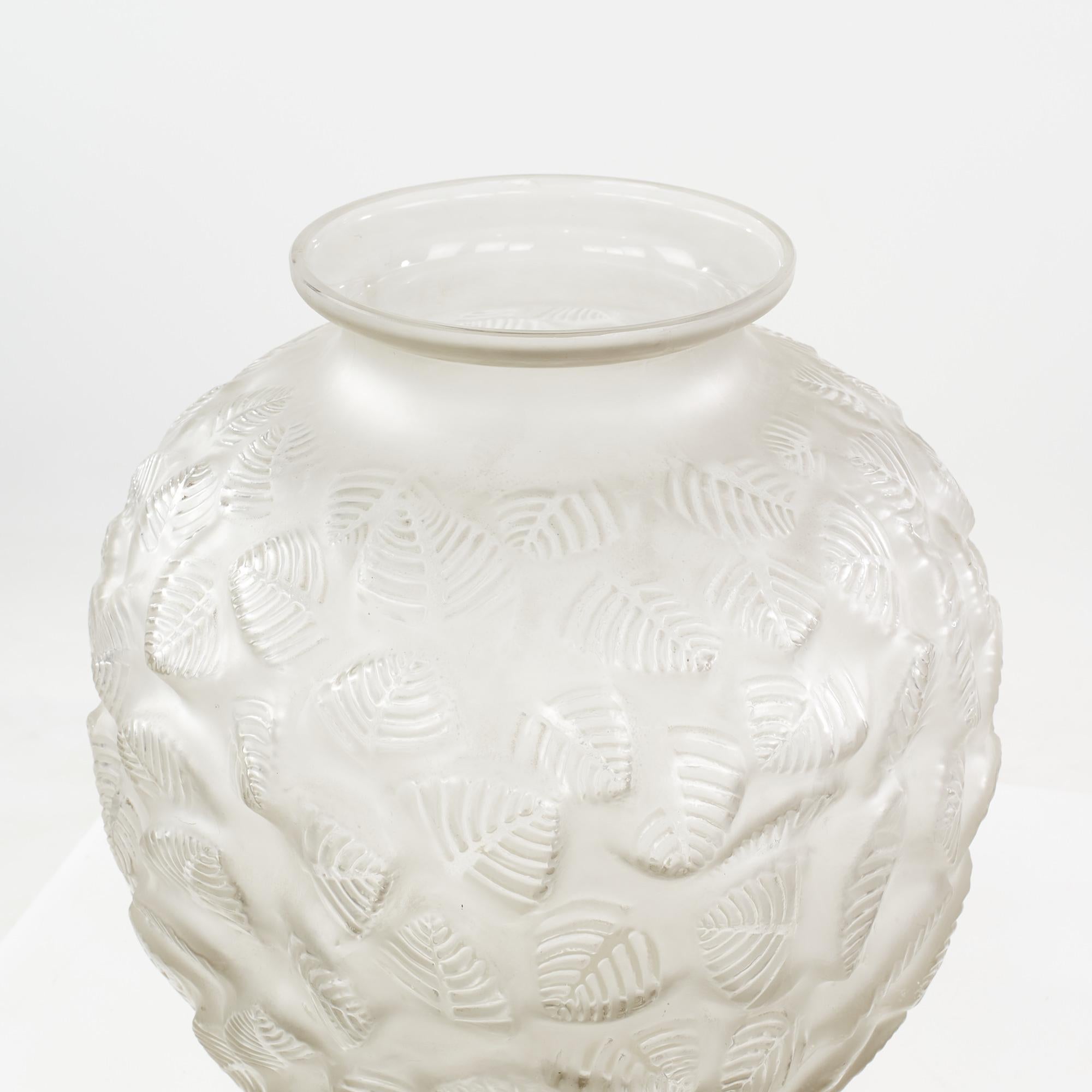 Rene Lalique Charmilles Vase For Sale 1