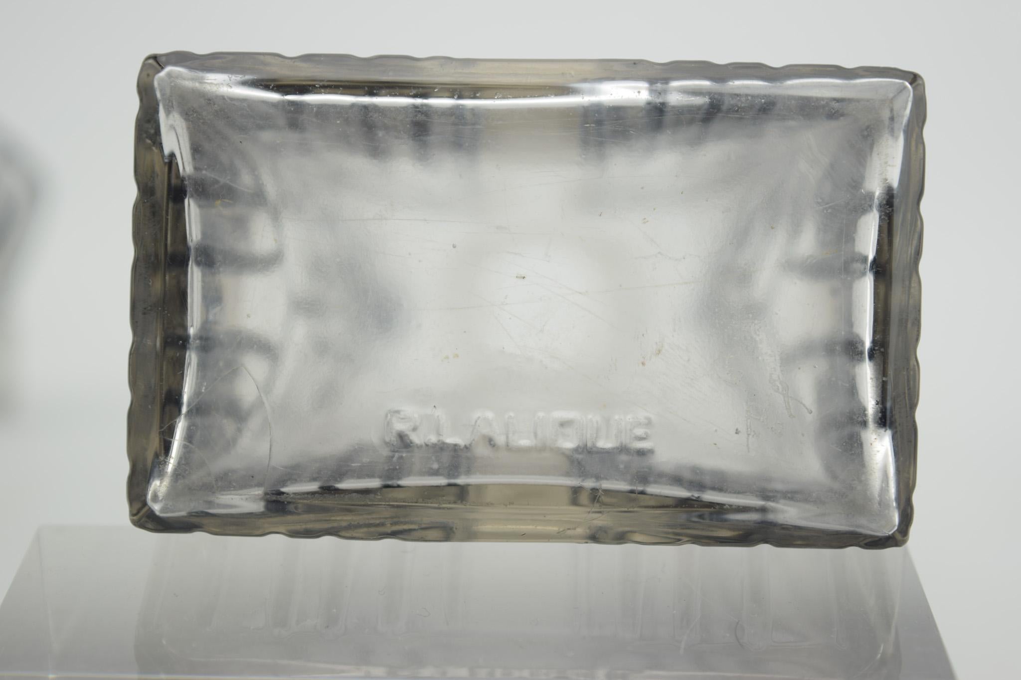 Glass Rene Lalique Cigalia Perfume bottle C1925 For Sale