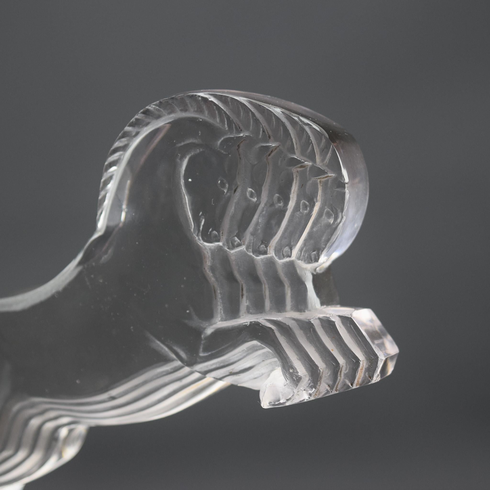 Rene Lalique Cinq Chevaux car mascot C1925 In condizioni buone in vendita a Devon, GB