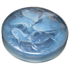 René Lalique Clear and Opalescent Glass 'Cyprins' Box