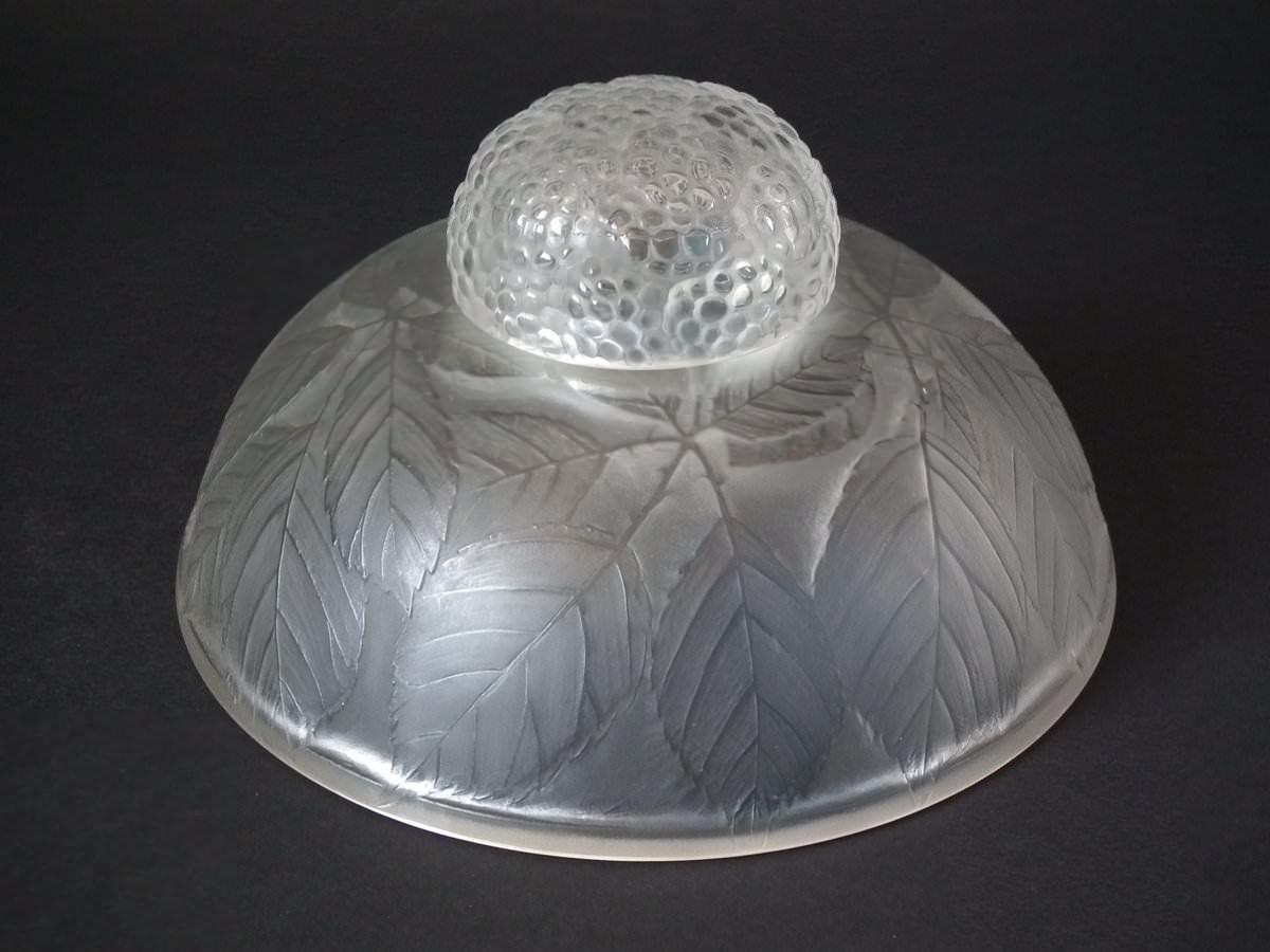 Early 20th Century Rene Lalique Clear and Frosted Glass 'Cernay' Inkwell For Sale