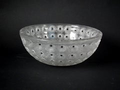 Rene Lalique Clear & Frosted Glass 'Nemours' Bowl
