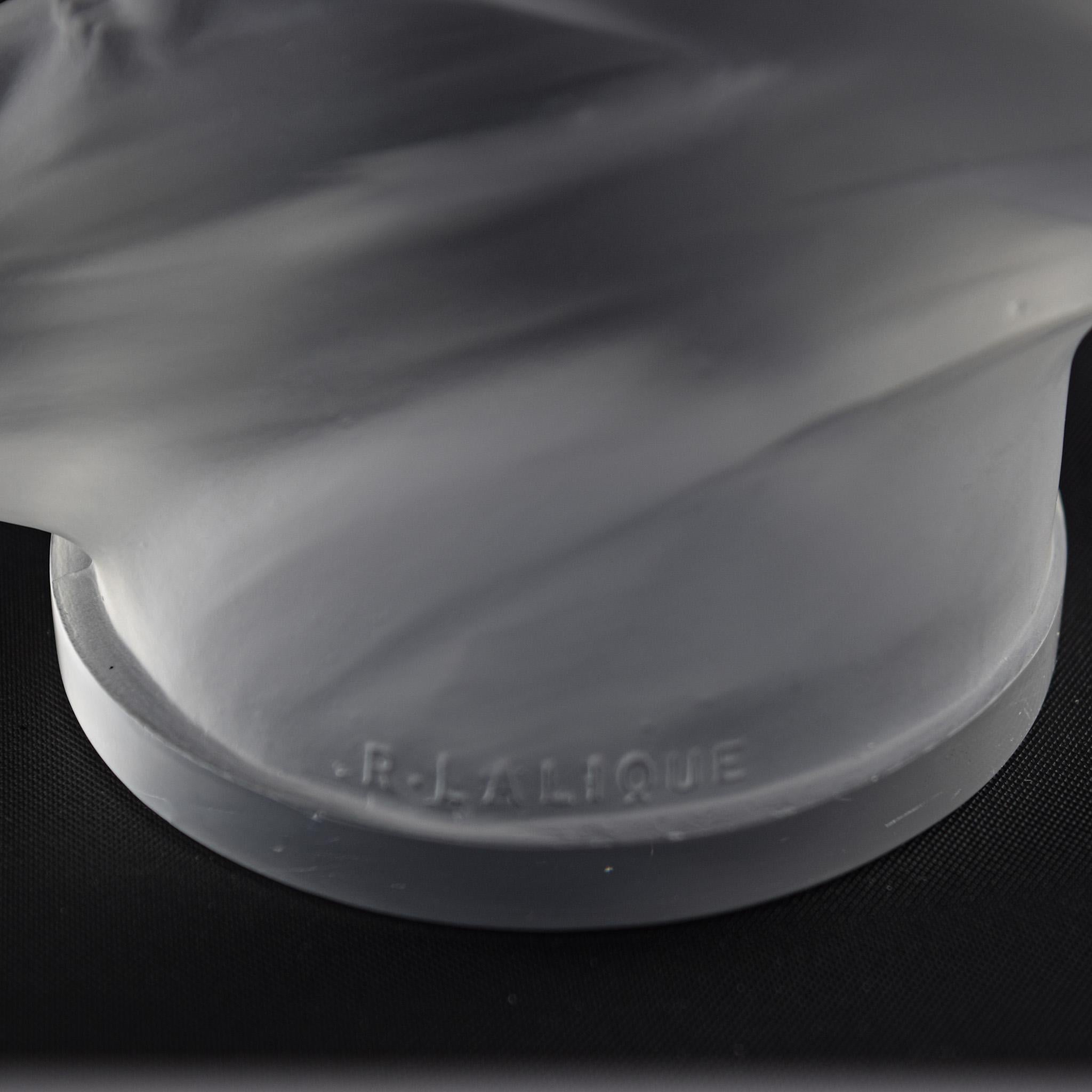 Rene Lalique Clear & frosted Vitesse car mascot/ hood ornament 3