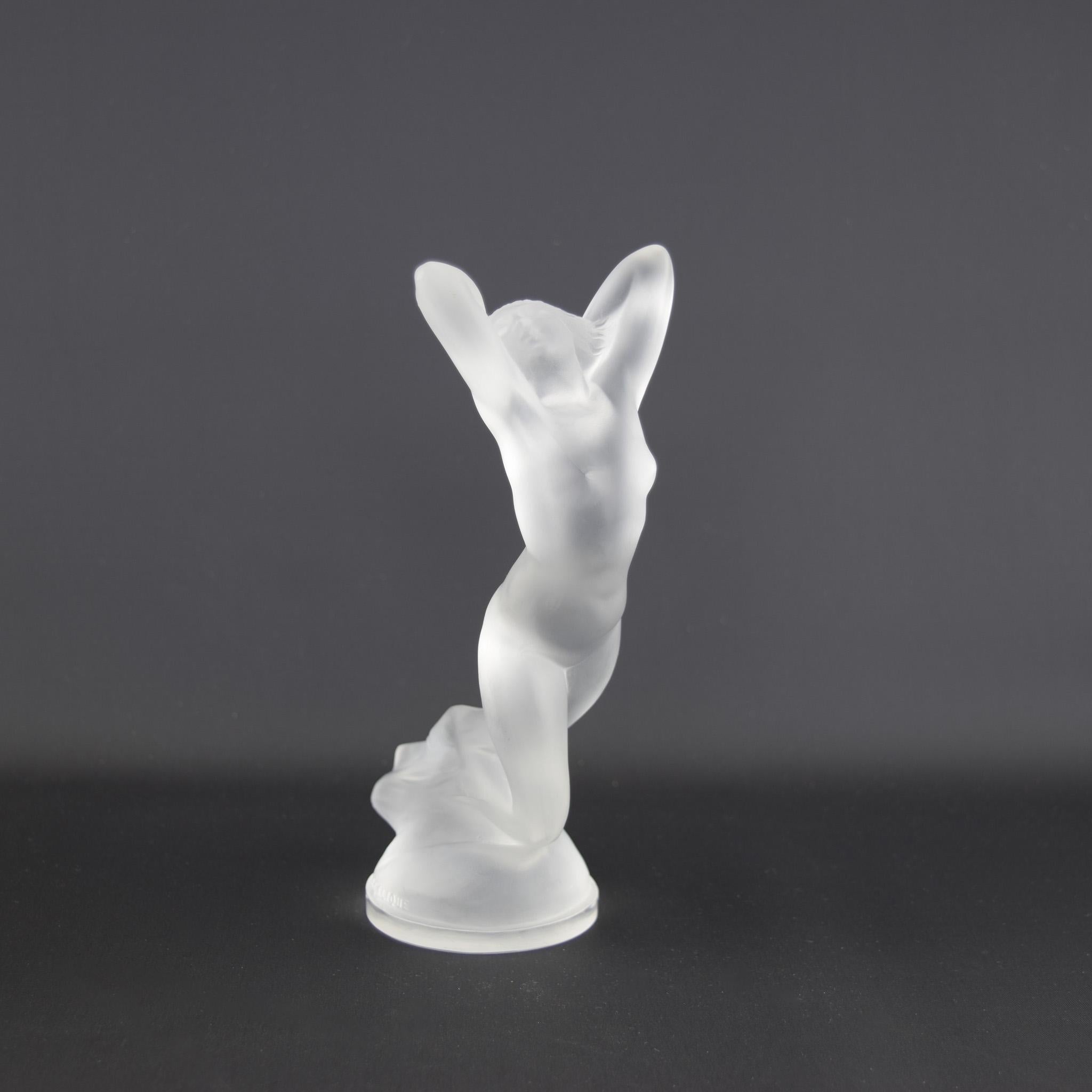 French Rene Lalique Clear & frosted Vitesse car mascot/ hood ornament