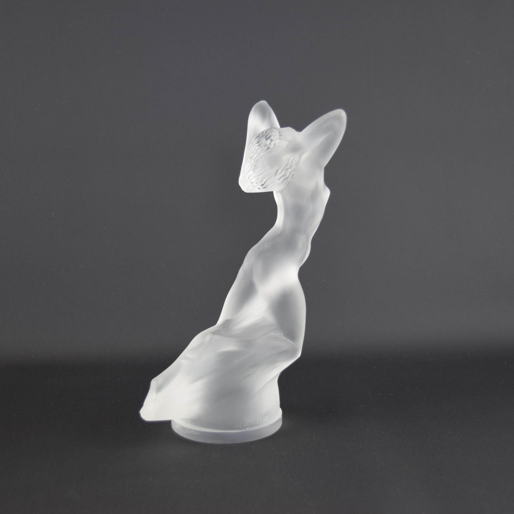 Glass Rene Lalique Clear & frosted Vitesse car mascot/ hood ornament