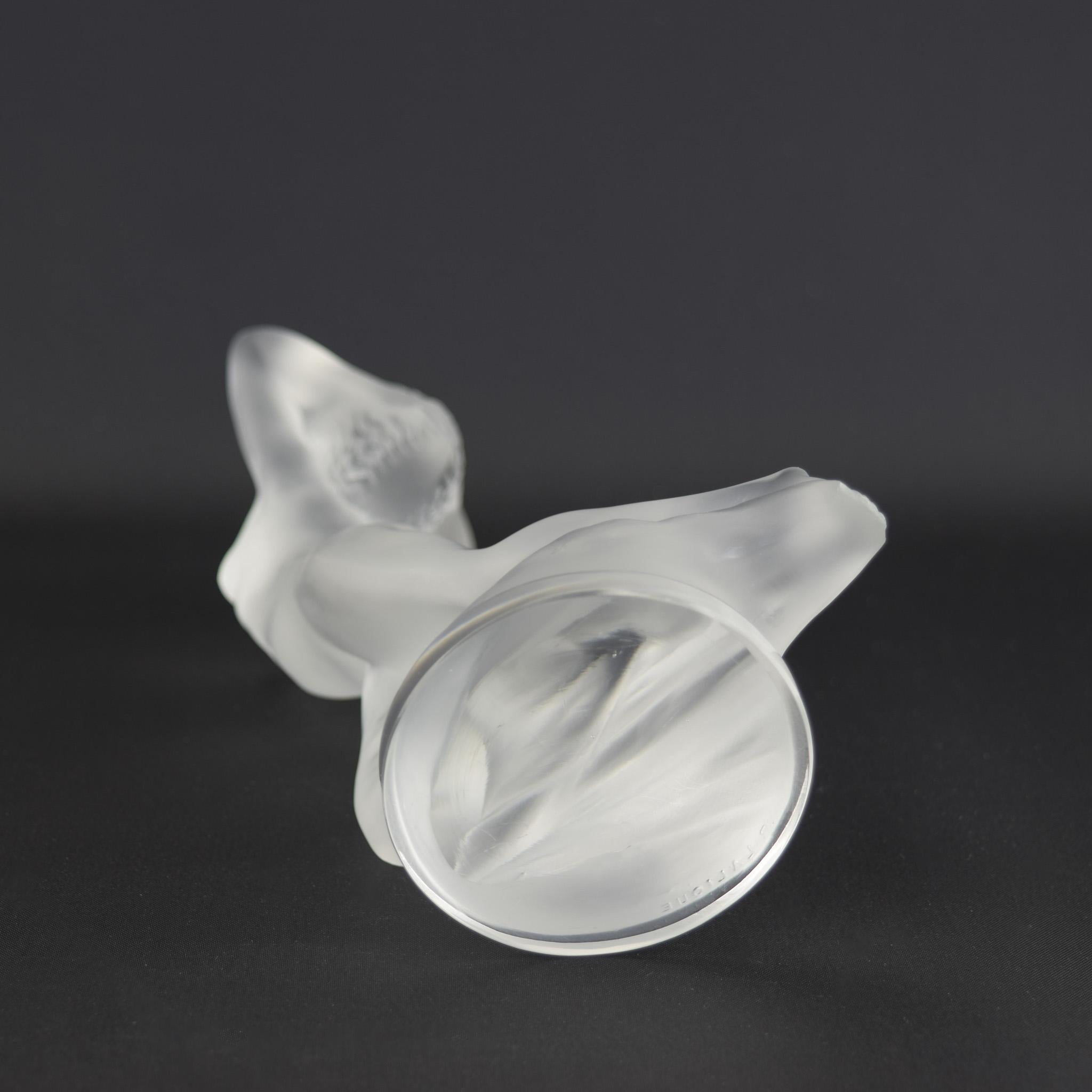Rene Lalique Clear & frosted Vitesse car mascot/ hood ornament 1