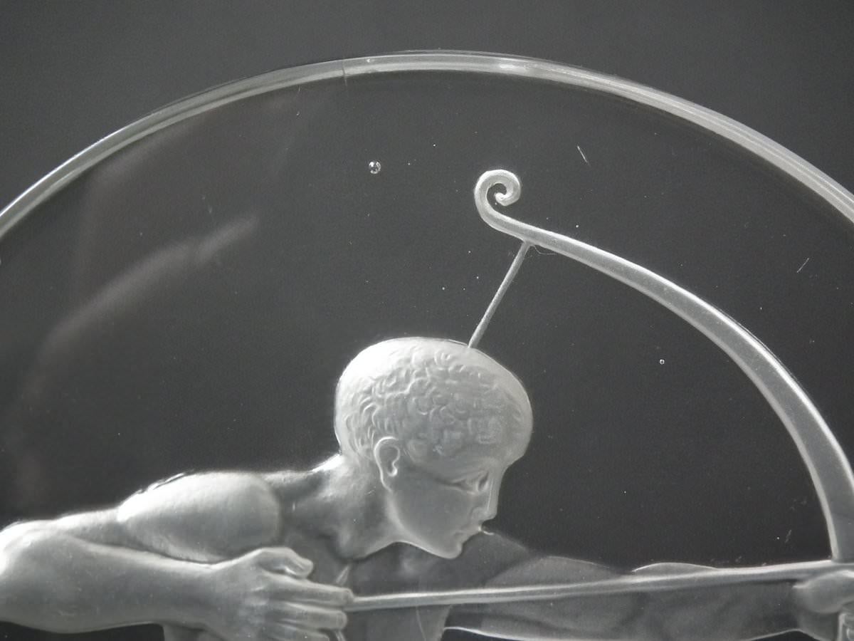 Rene Lalique Clear Glass 'Archer' Mascot 2