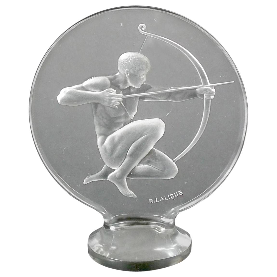 René Lalique Clear Glass 'Archer' Mascot