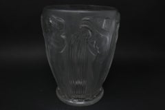 Vase des Danaïdes en verre transparent de Rene Hisique