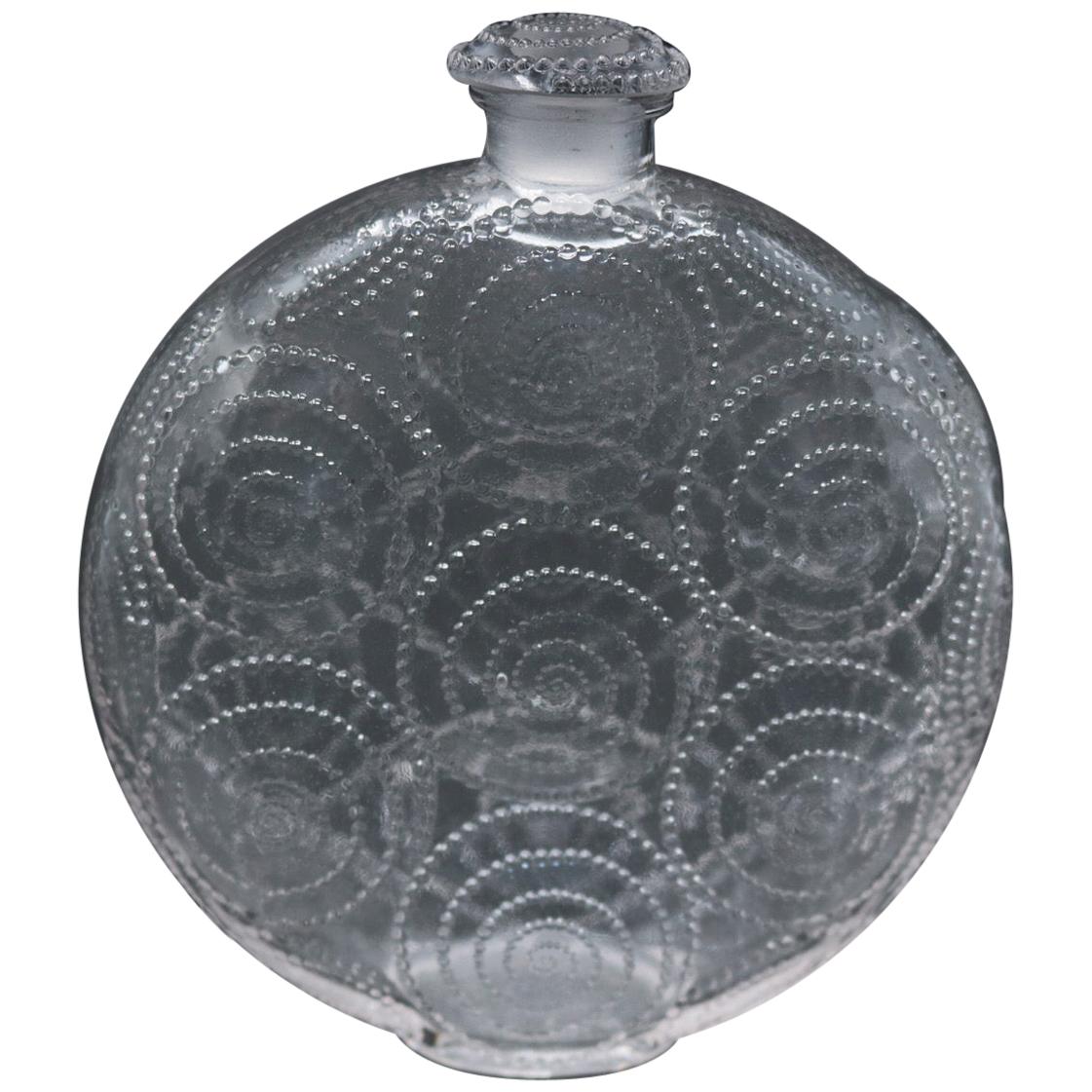 Rene Lalique Clear Glass 'Forvil 8 Relief' Perfume Bottle