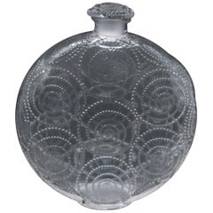 Frasco de perfume "Forvil 8 Relieve" de cristal transparente René Lalique