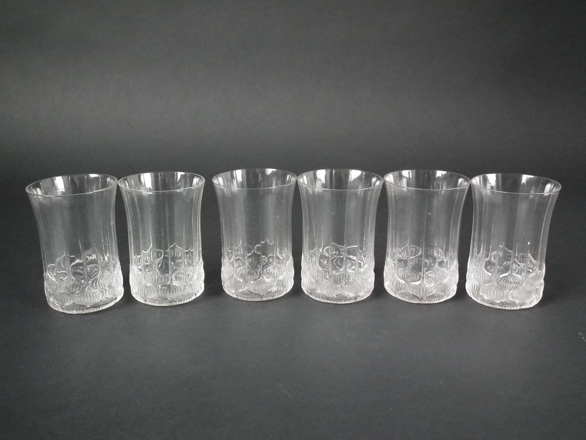 Rene Lalique Clear Glass 'Haarlem' Decanter and Glasses 4