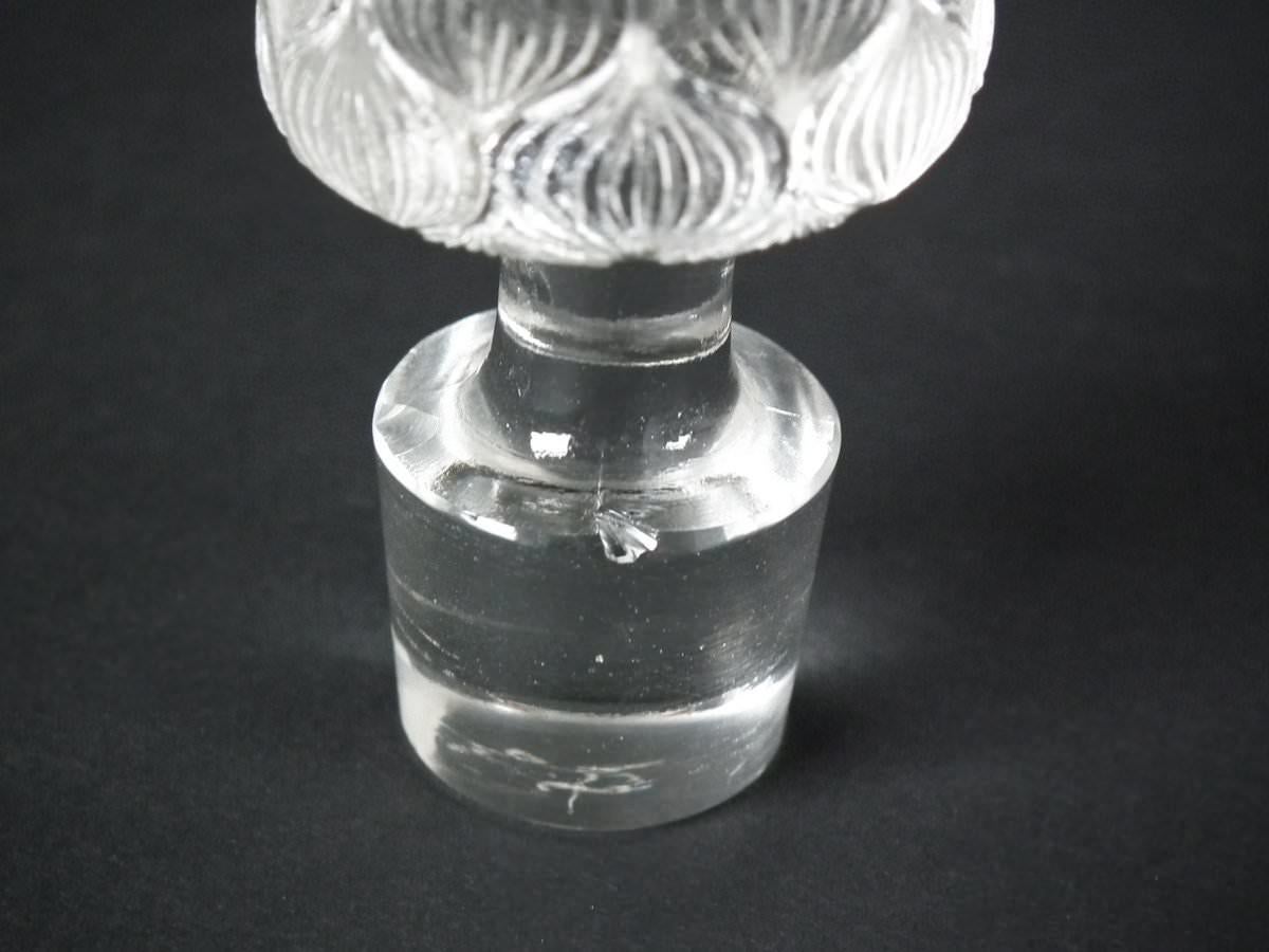 Rene Lalique Clear Glass 'Haarlem' Decanter and Glasses 8