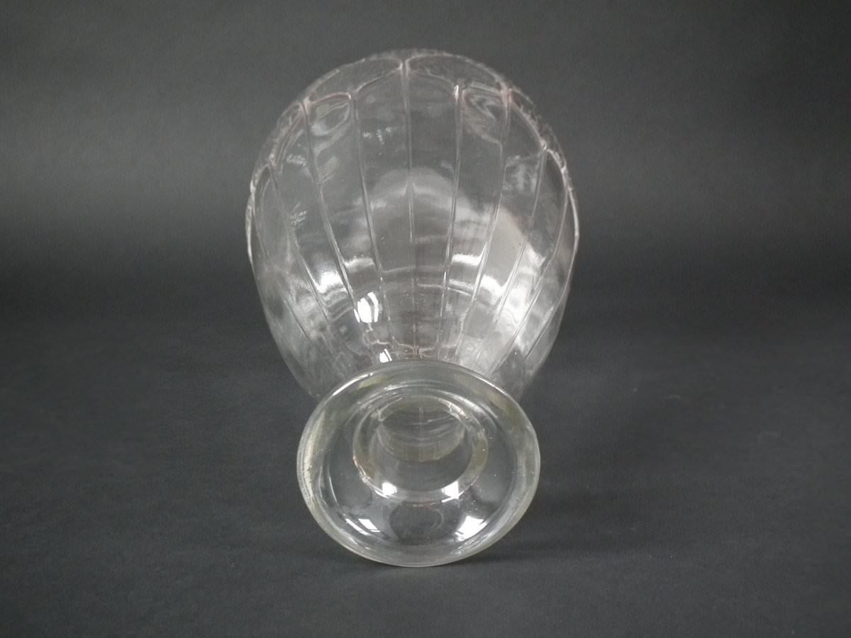 Art Deco Rene Lalique Clear Glass 'Haarlem' Decanter and Glasses