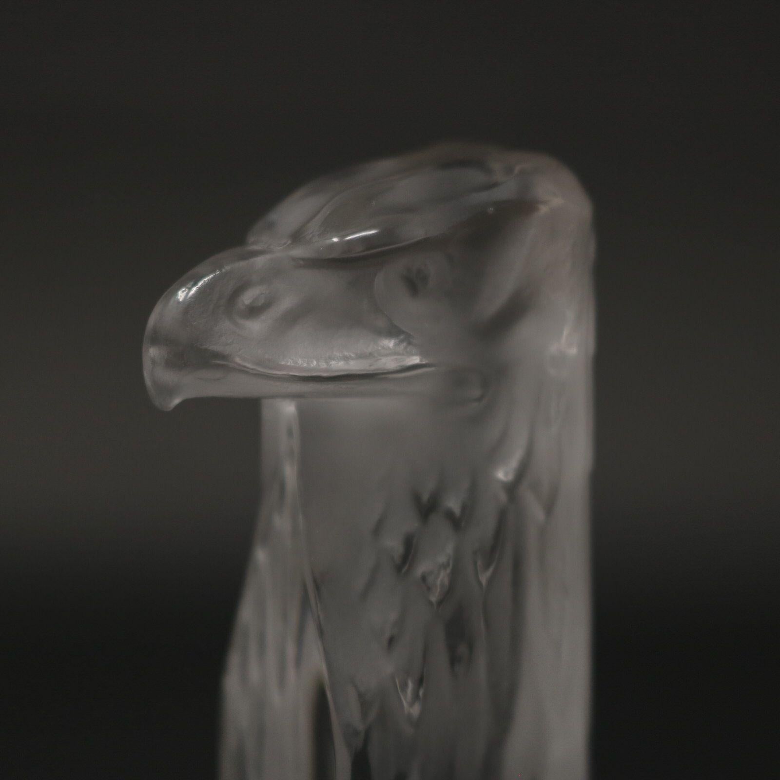 Rene Lalique Clear Glass Tete D'aigle Cachet 8