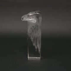Rene Lalique Verre Clair Tete D''aigle Cachet
