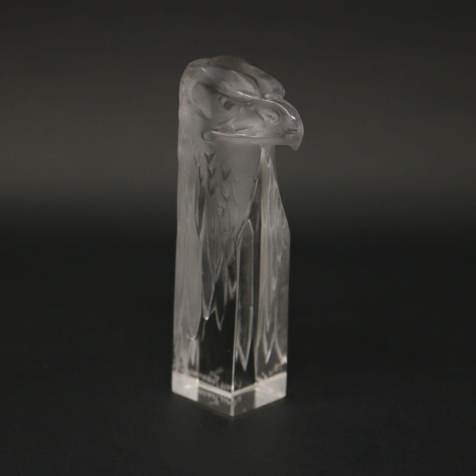 Rene Lalique Clear Glass Tete D'aigle Cachet In Excellent Condition In Chelmsford, Essex