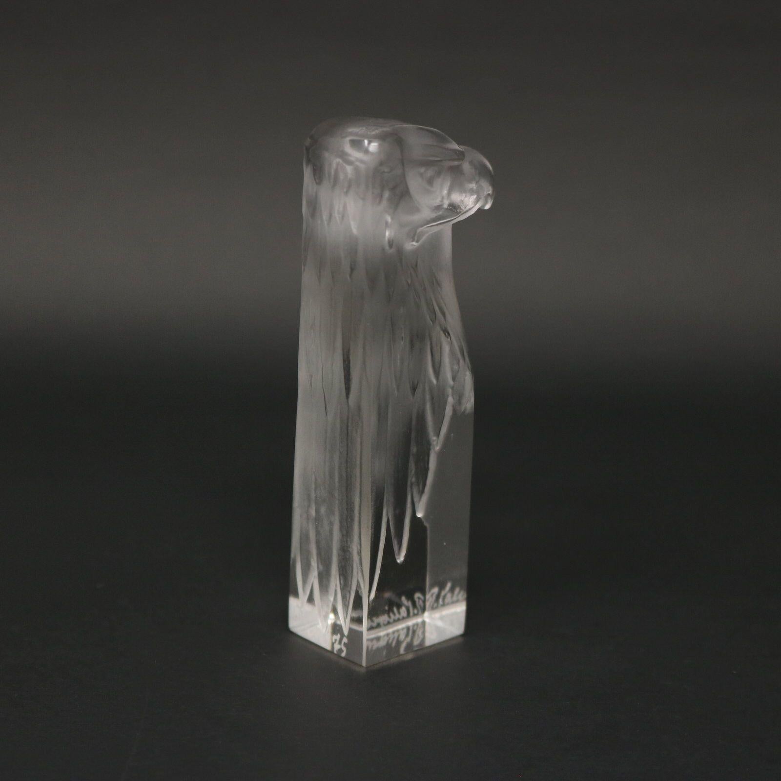 Rene Lalique Clear Glass Tete D'aigle Cachet 1