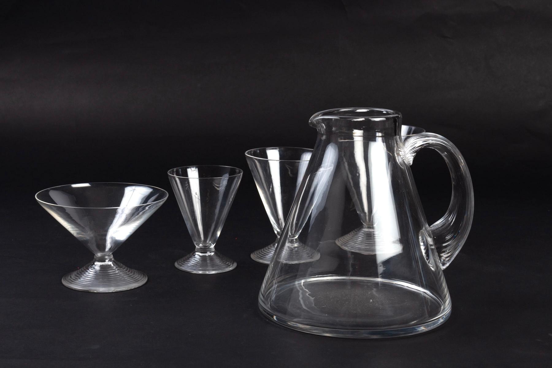 René Lalique Complete Set 49 Pieces Glasses Arbois Water Wine Champagne Madere In Good Condition In Boulogne Billancourt, FR