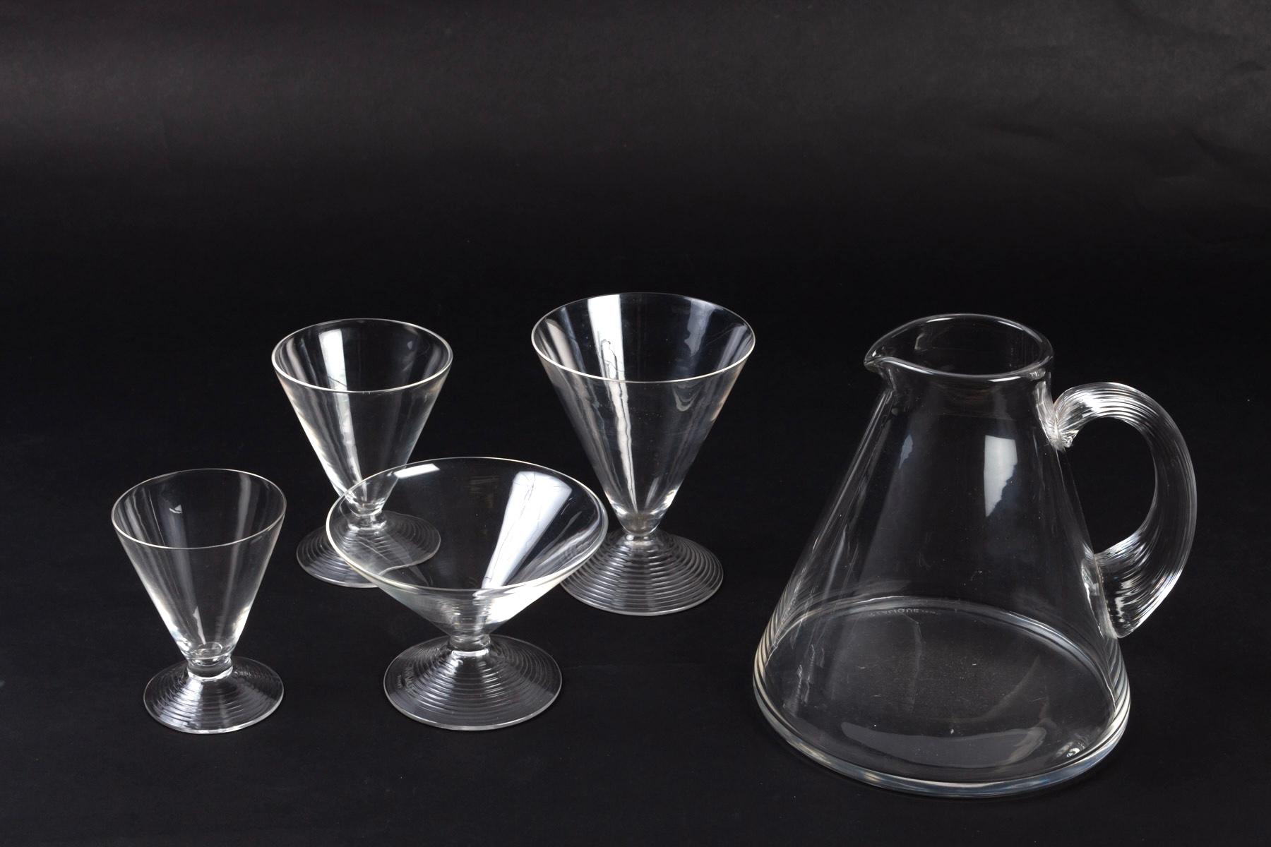 René Lalique Complete Set 49 Pieces Glasses Arbois Water Wine Champagne Madere 1