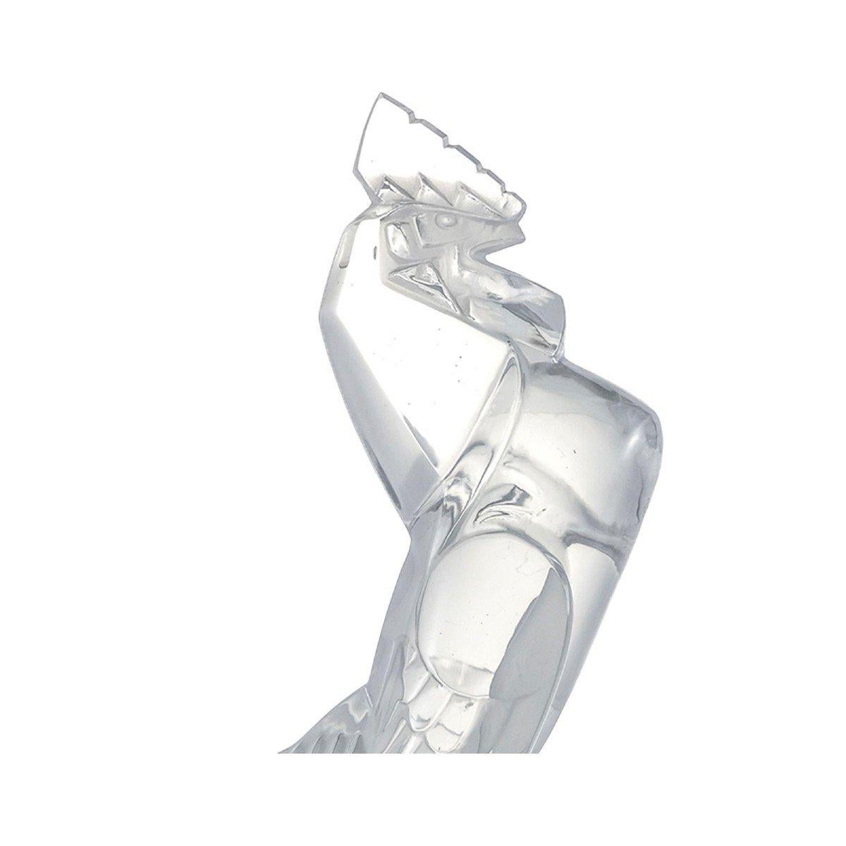 signed R. Lalique France, in moulded-pressed white glass,
Height: 20 cm
Perfect condition 
Created in 1929 and discontinued in 1937. 

Félix Marcilhac, René Lalique - Catalogue Raisonné de l'Œuvre de Verre, Les Éditions de l'Amateur, Paris, 2011,