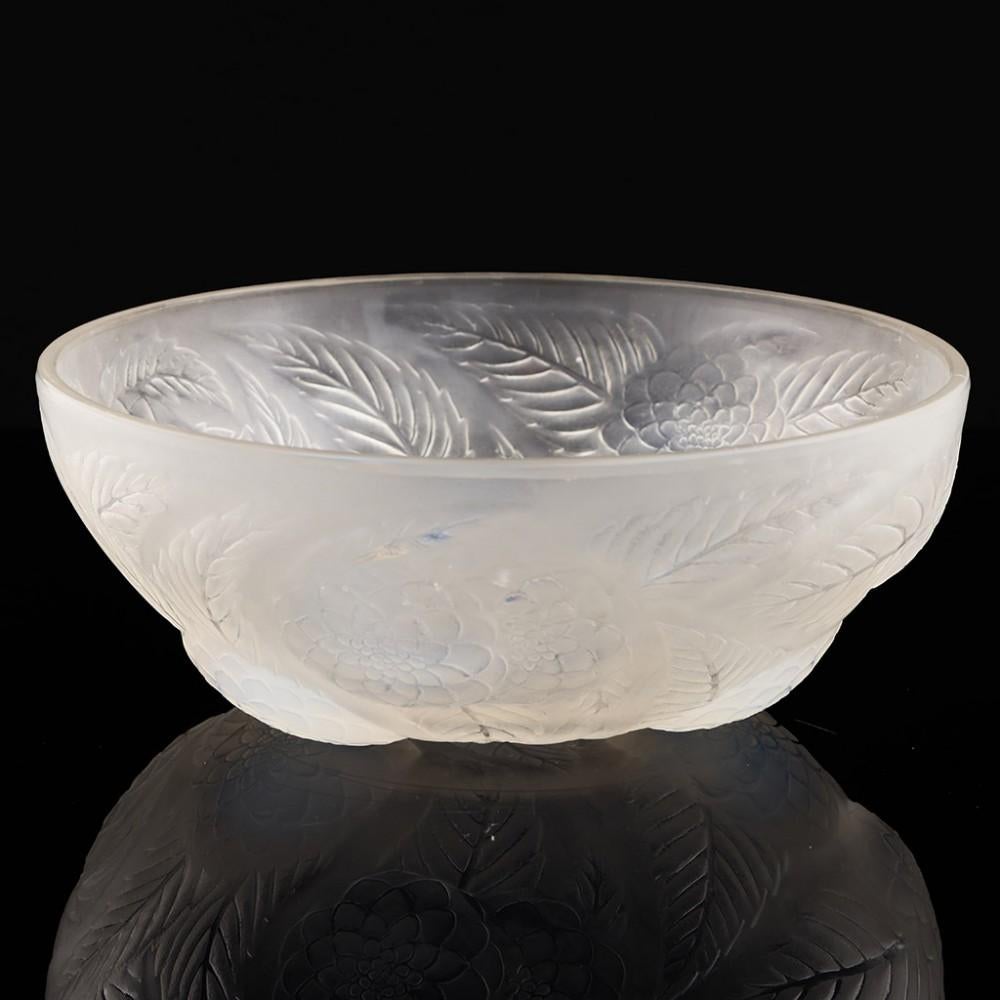 Art Deco Rene Lalique Dahlias Bowl Designed 1921 Marcilhac 3210
