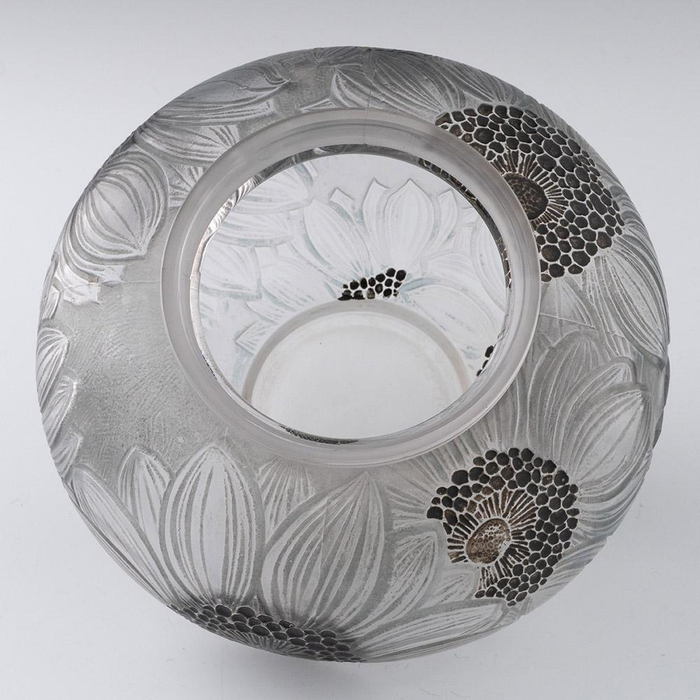 Rene Lalique Vaso di dalie Marcilhac 938 Am designs 1923 1