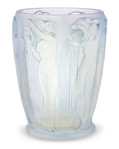 René Lalique Danaides Opalescent and Stained Glass Vase