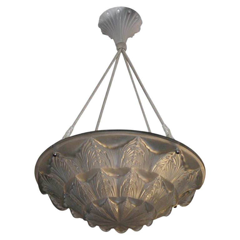 René Lalique Deco Chandelier 