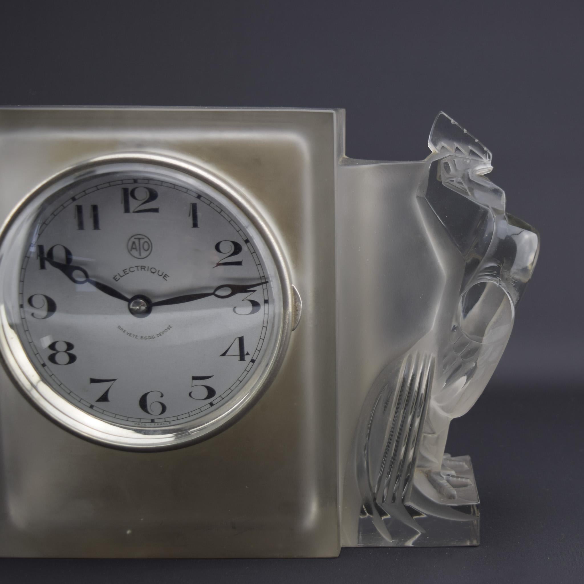 Art Déco Orologio Deux coqs di Rene Lalique C1929 in vendita