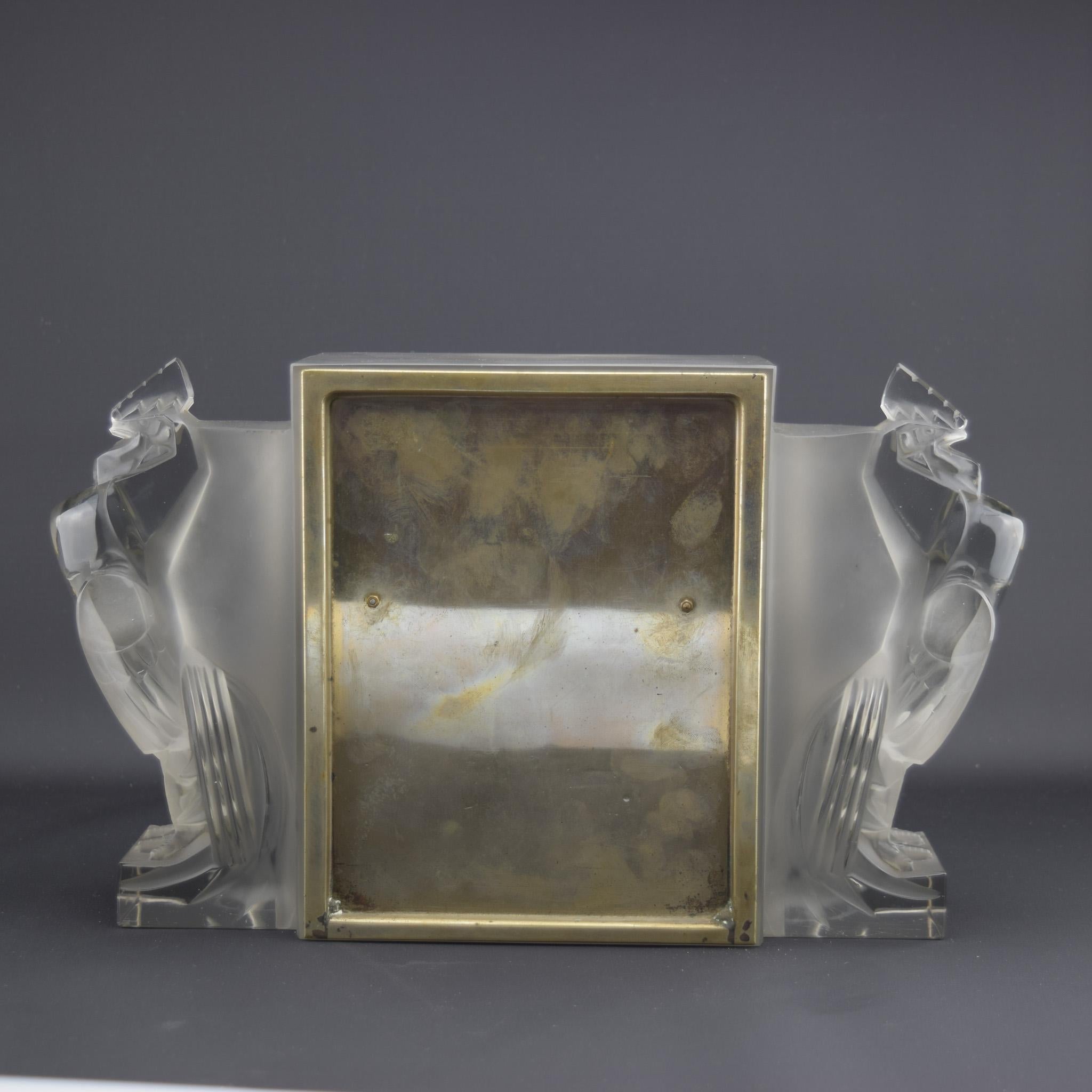 Inizio XX secolo Orologio Deux coqs di Rene Lalique C1929 in vendita
