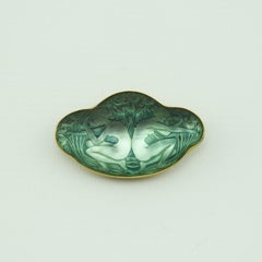 Rene Lalique Deux Figurines Dos a Dos Brooch C1913