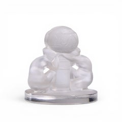 René Lalique Deux Figurines Menu Holder
