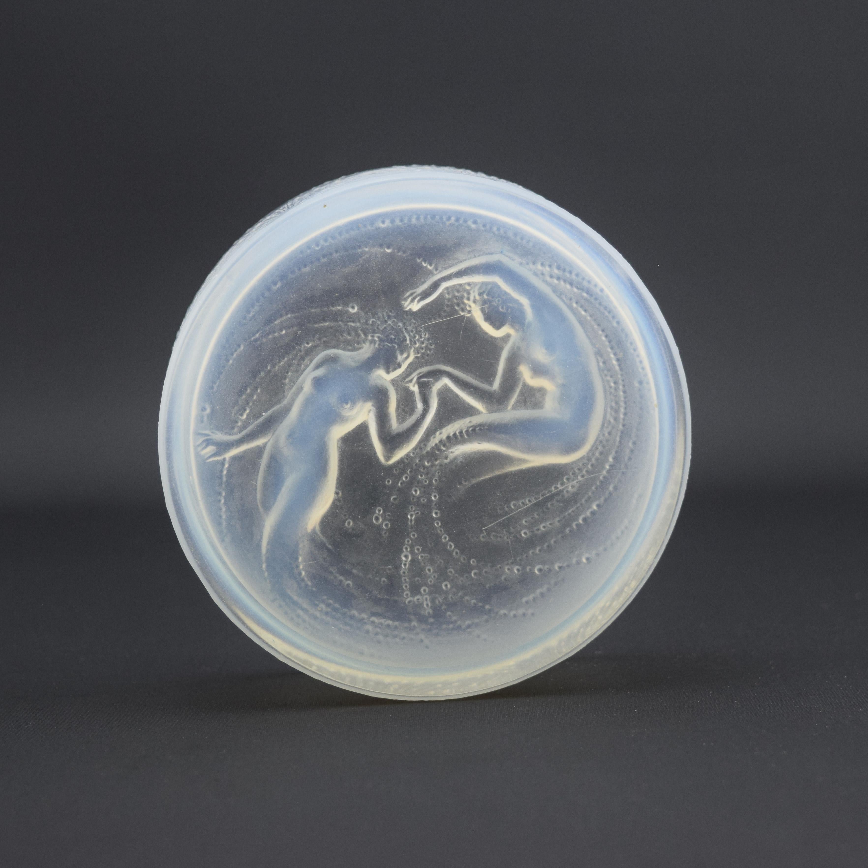 Caja Rene Lalique D'orsay deux sirenes C1920 principios del siglo XX en venta
