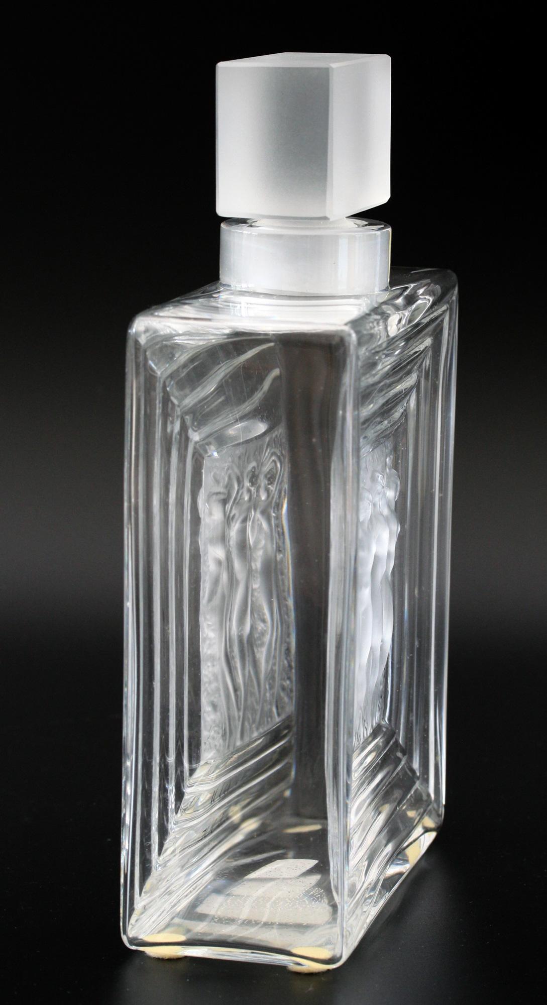 Mid-Century Modern Rene Lalique Duncan No 2. Three Nudes Art Glass Perfume Bottle