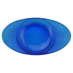 Posacenere Feuilles blu elettrico di Rene Lalique C1924