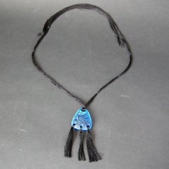 René Lalique Electric Blue Glass 'Graines' Pendant