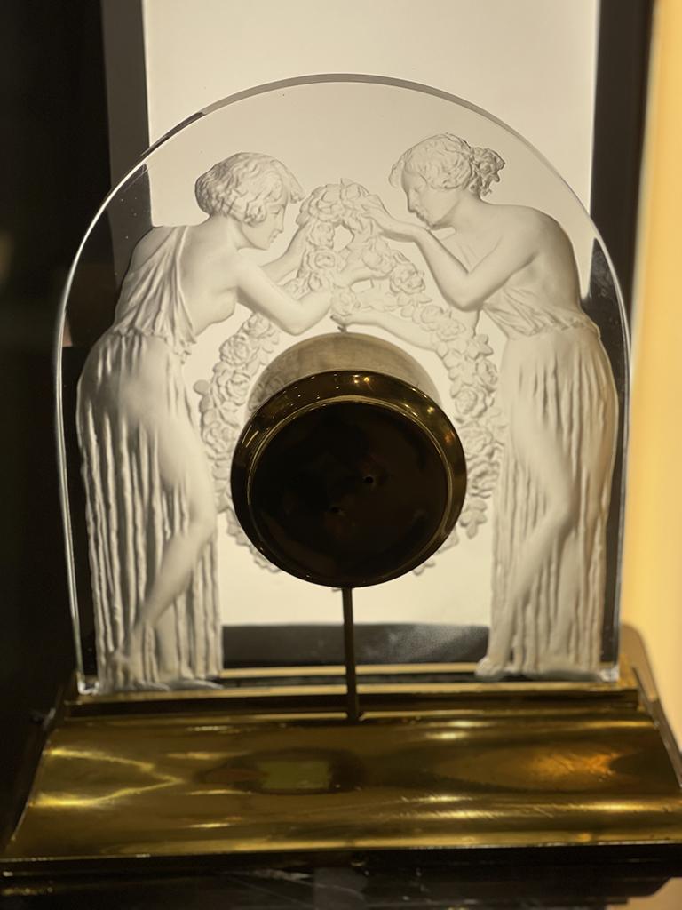 René Lalique Electric Clock 