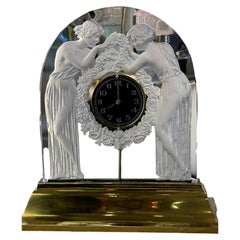 René Lalique Electric Clock "the Two Figurines", 1926
