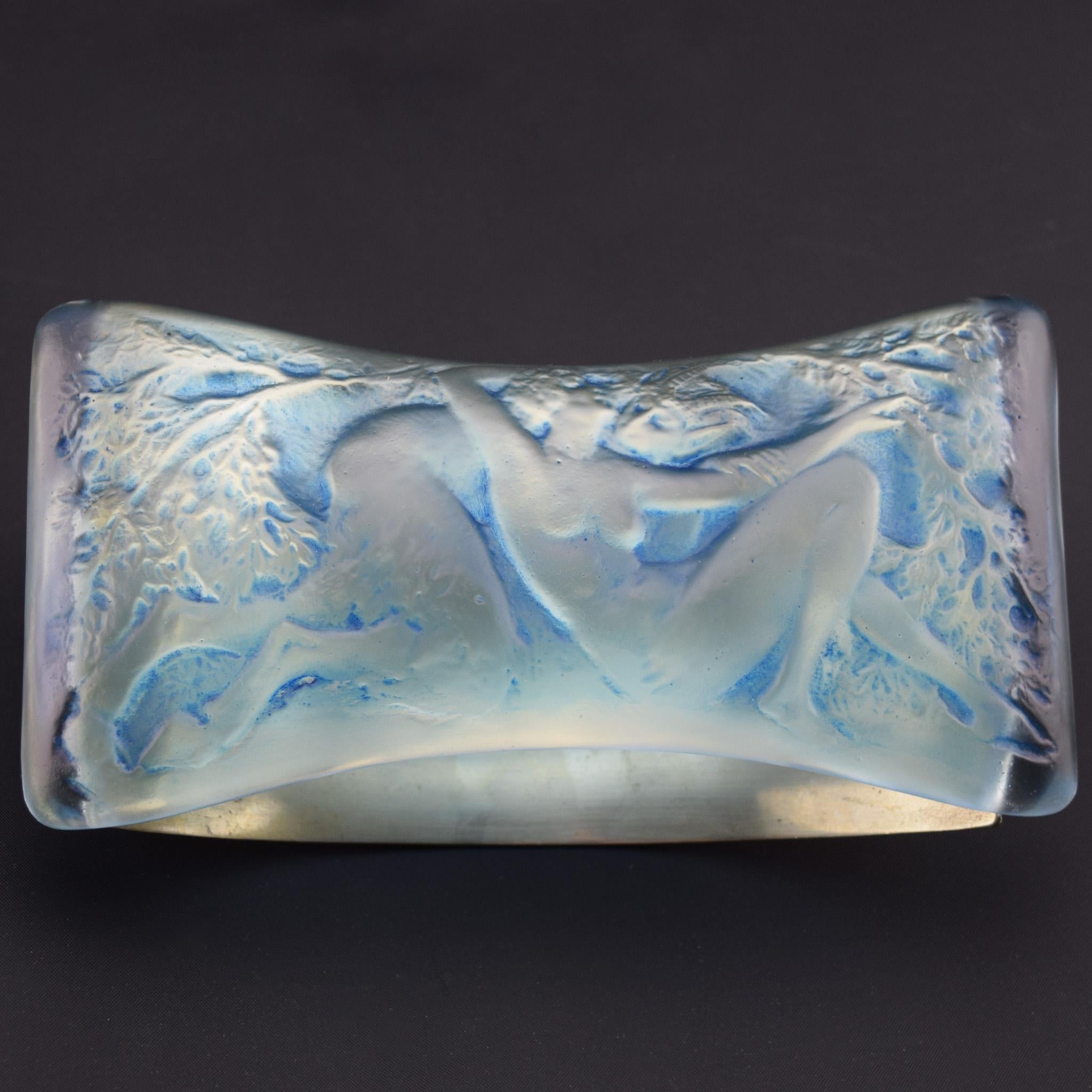Art Déco Rene Lalique faune et nymphe stationary blotter C1920 in vendita