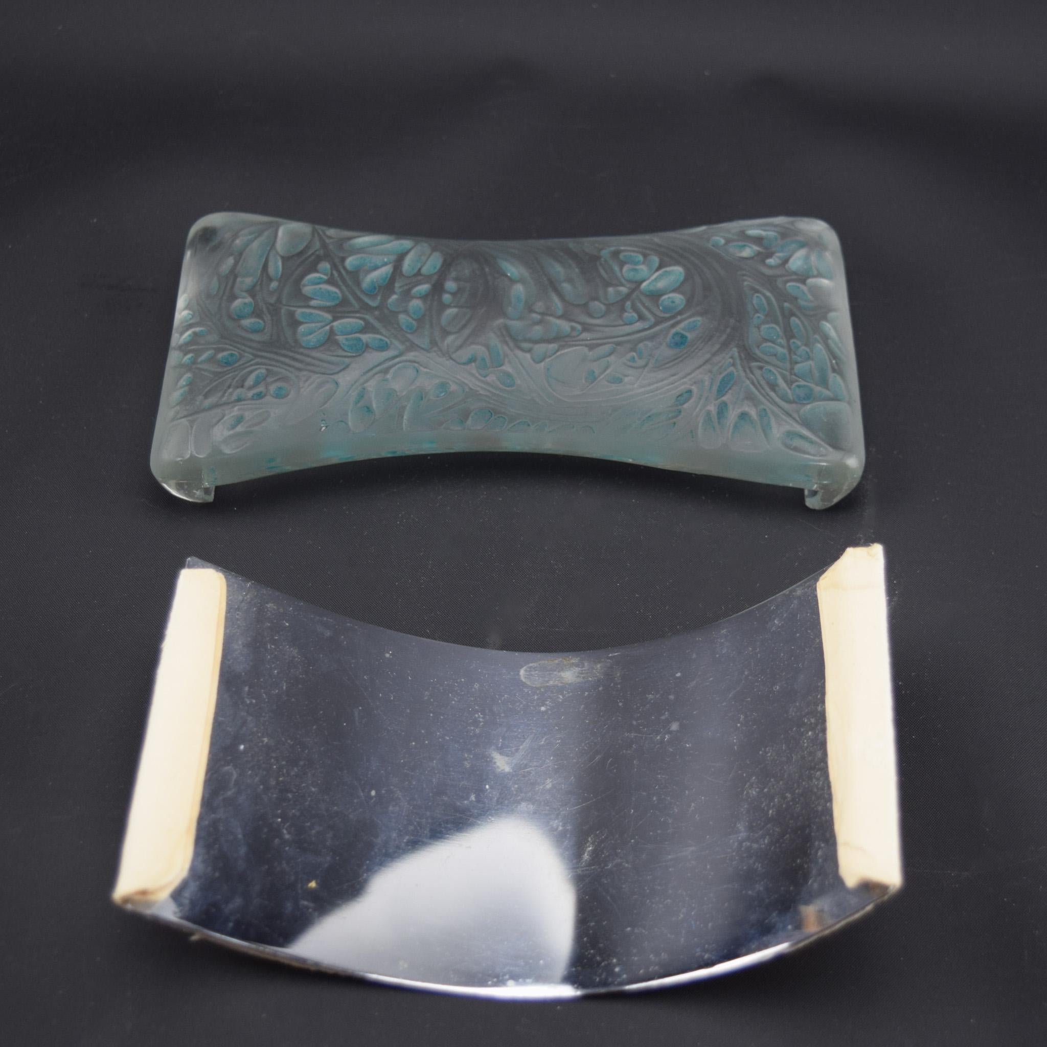 Rene Lalique Feuilles D'artichaut stationären Rocker Blotter C1920 im Zustand „Gut“ im Angebot in Devon, GB