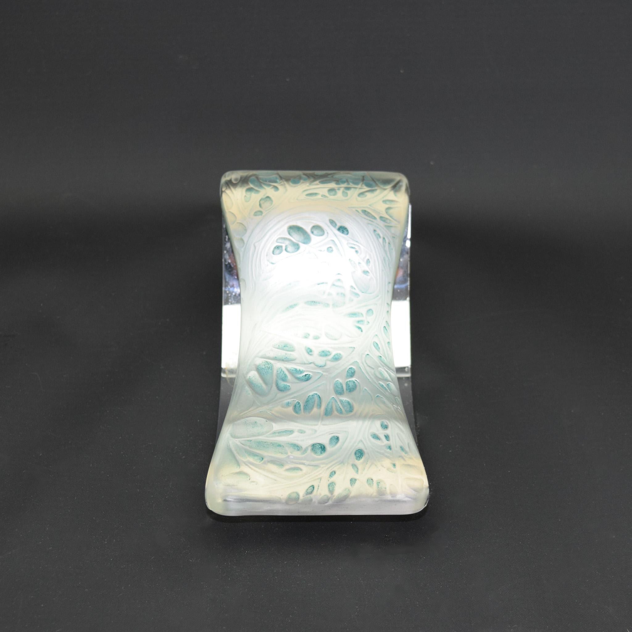 Rene Lalique Feuilles D'artichaut stationären Rocker Blotter C1920 (Frühes 20. Jahrhundert) im Angebot