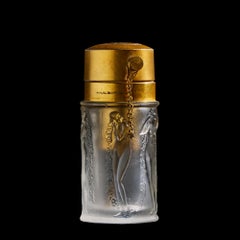 René Lalique Figurines et Guirlandes Glass and Bronze Atomizer Perfume Bottle