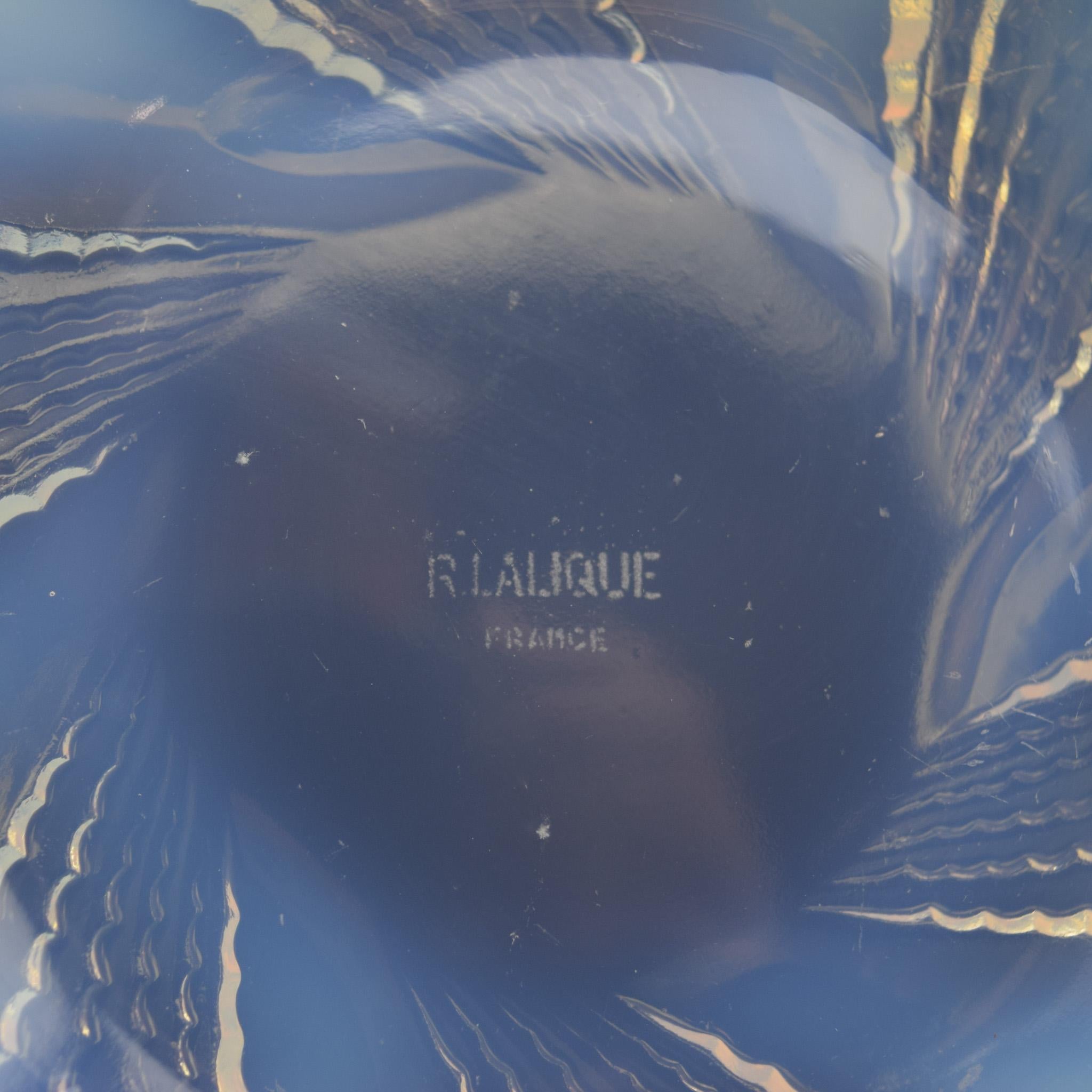 Molded Rene Lalique Fleurons coupe plate C1935 For Sale