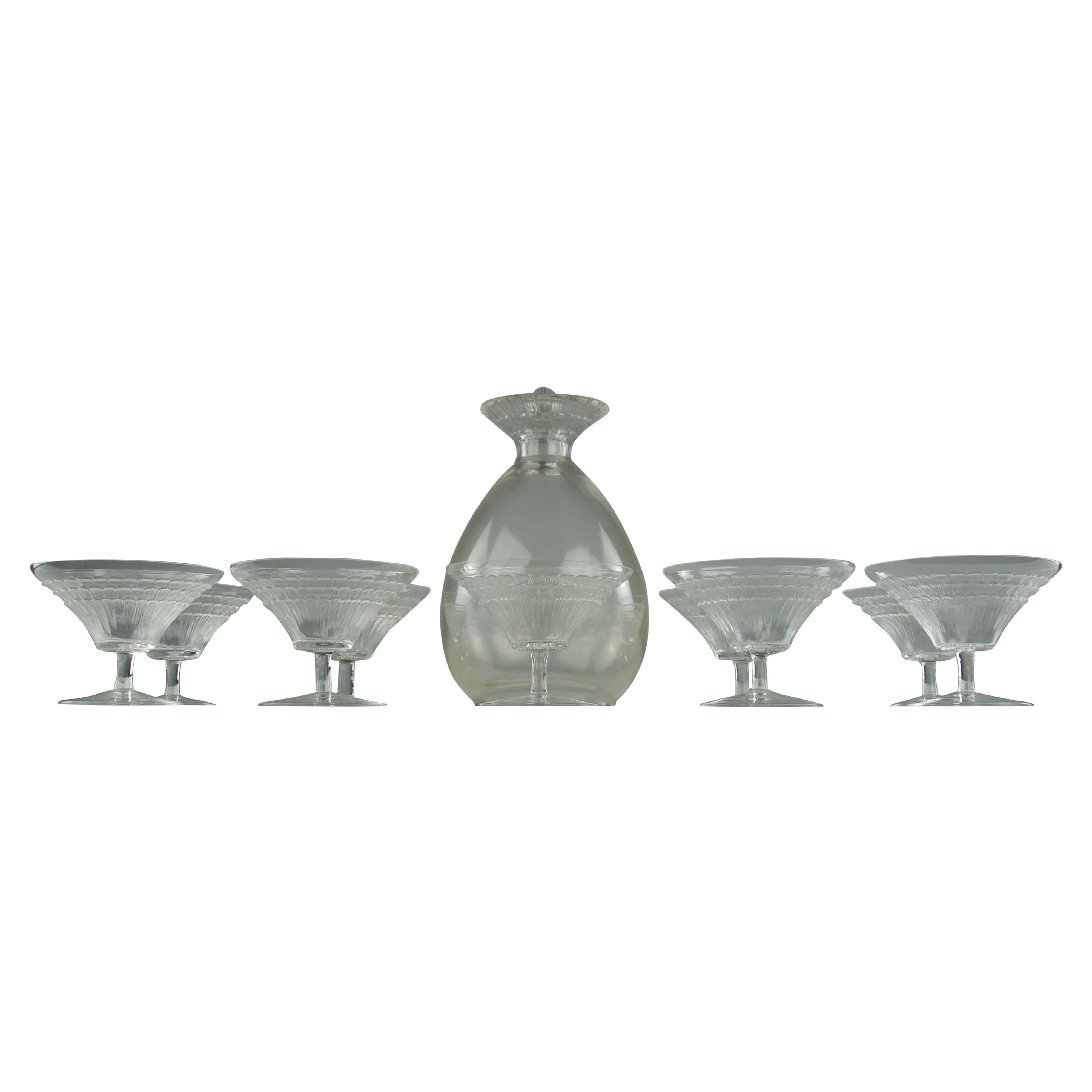 René Lalique, "Fleurs" Champagne Service, France 1933