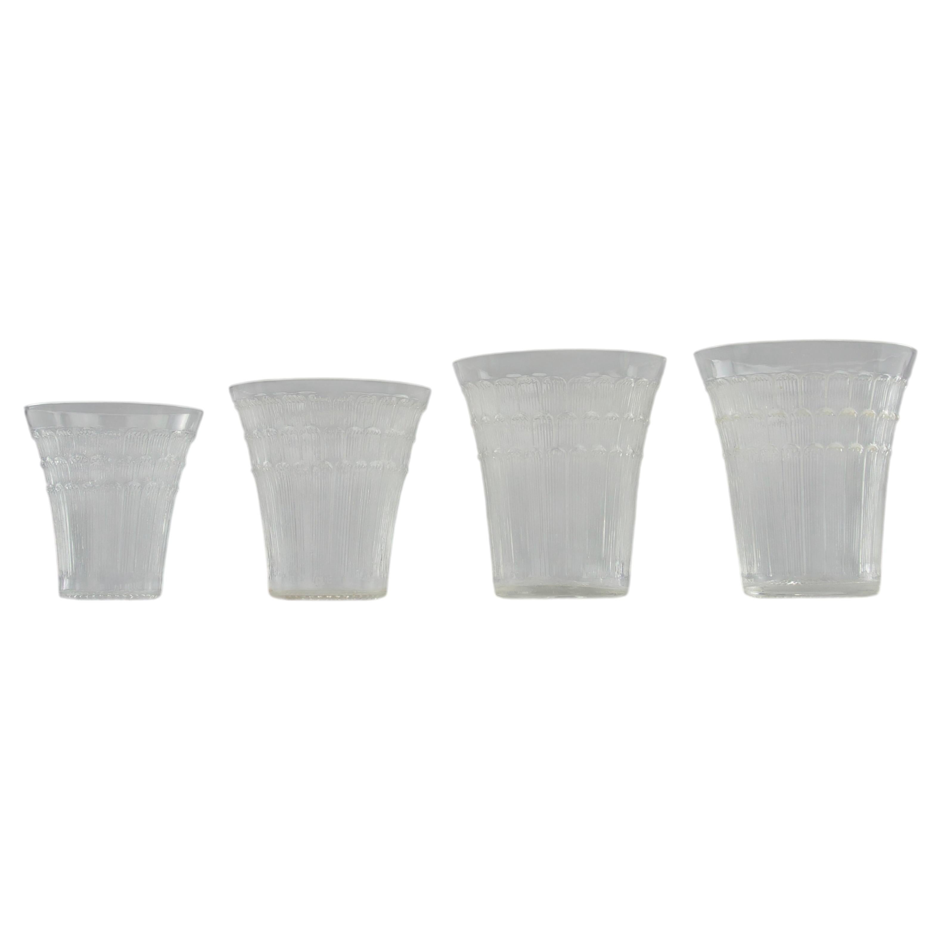 René Lalique, "Fleurs" Glasses, France 1933