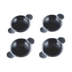 René Lalique, four small Honfleur bowls in art glass.