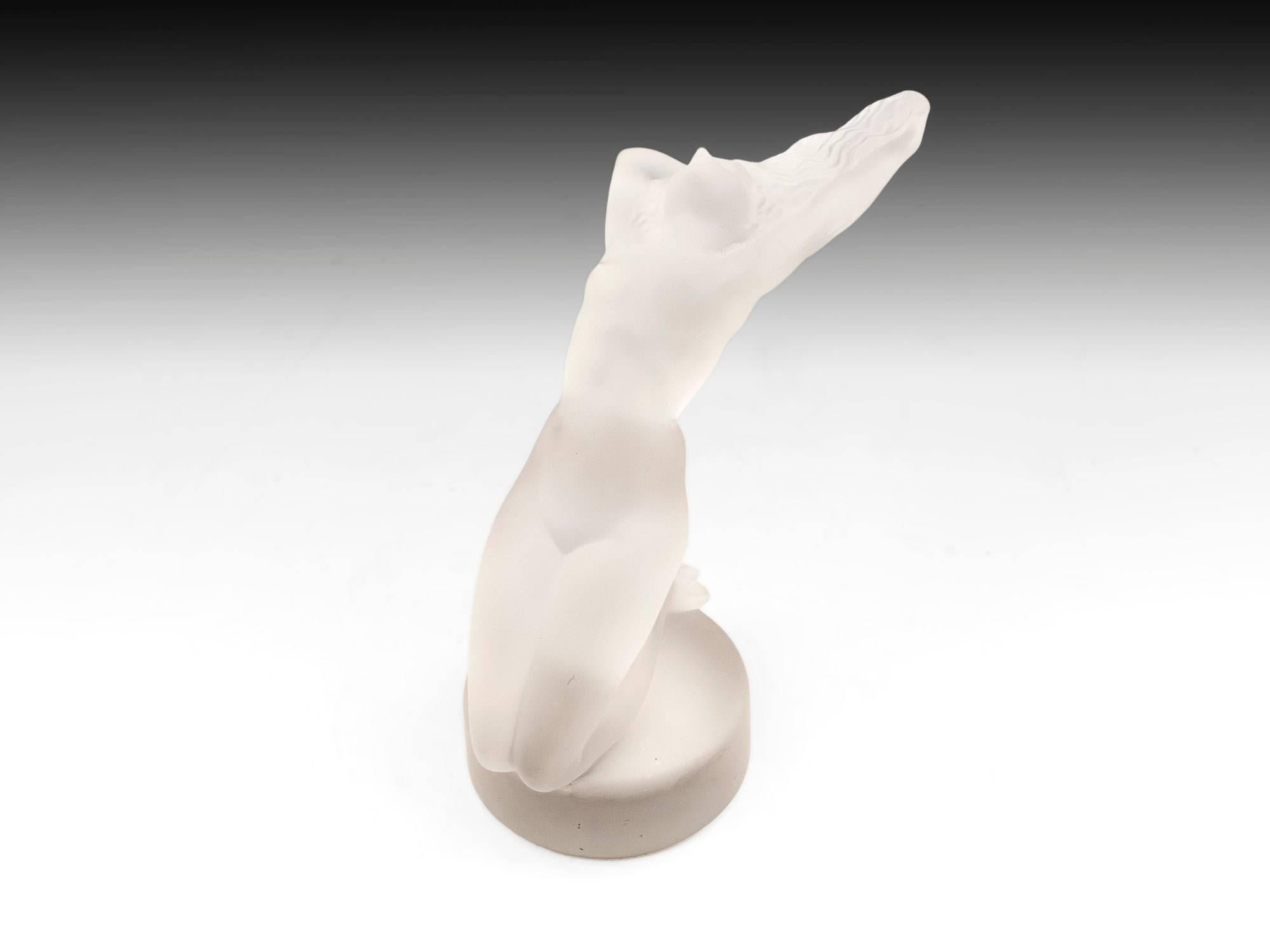 French Rene Lalique France Chrysis Female Nude Paper Weight 20th Century For Sale