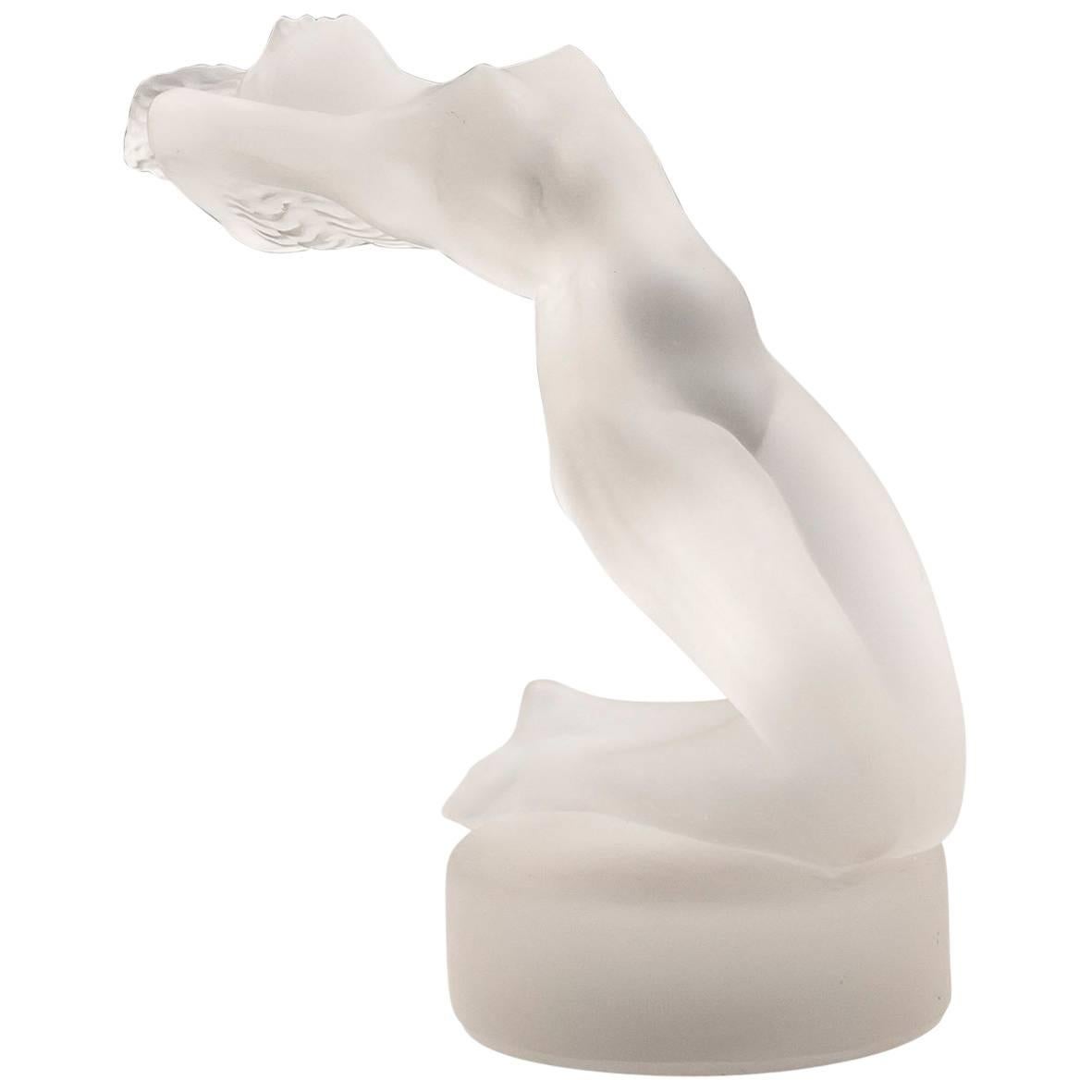 Rene Lalique France Chrysis Female Nude Paper Weight 20th Century For Sale